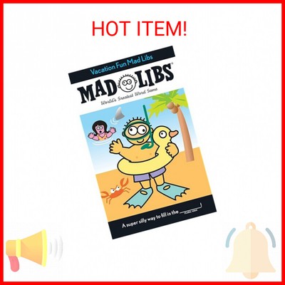 Vacation Fun Mad Libs: World's Greatest Word Game Paperback   Coloring Book, Apr