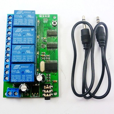 AD22B04 12V 4ch MT8870 DTMF Tone Signal Decoder Relay Phone Remote Control PLC