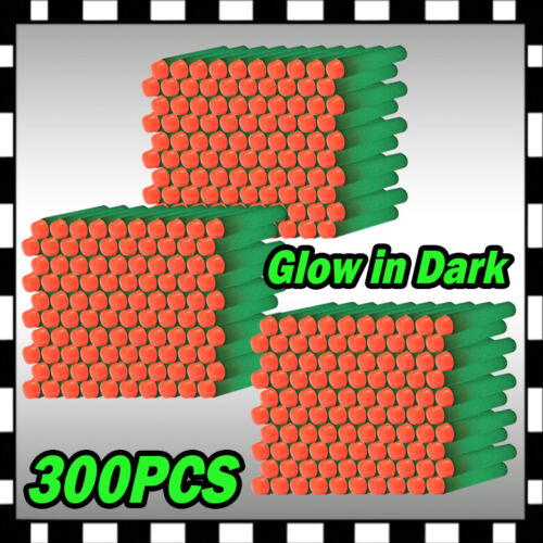 300PCS Glow Refill Bullet Darts foam ammo for strike warriors blaster toy Gun