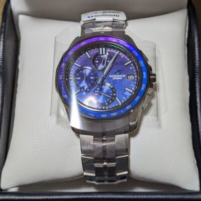 Pre-owned Casio Oceanus Ocw-s7000c-2ajf Manta S7000 Series Solar Watch Limited Titanium