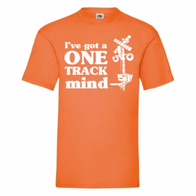 I Have A One Track Mind Model Train T-Shirt Small-2XL
