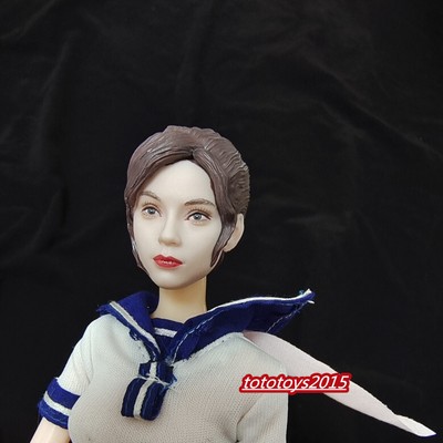1/6 Claire Redfield Girl Pale Head Sculpt Fit 12'' PH TBL Female Figure Body Toy