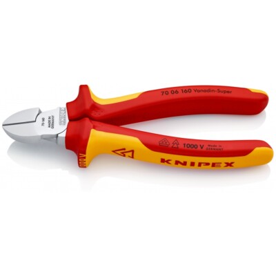 Knipex 70 06 160 Side Cutter 7006160 Insulated IEC60900:2012 VDE/GS 1000V