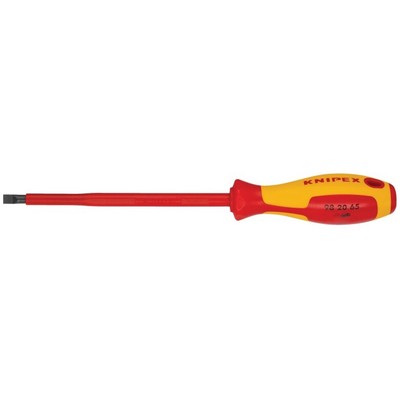 KNIPEX Tools 98 20 65 1/4-Inch Slotted Screwdriver, 6-Inch, 1000V Insulated