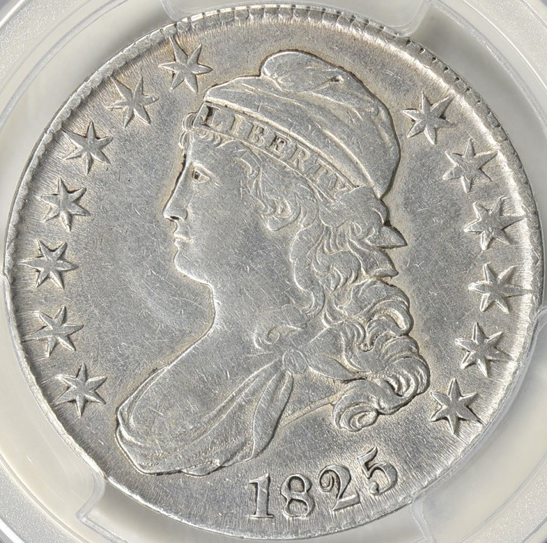 1825 Capped Bust Half Dollar PCGS AU Details