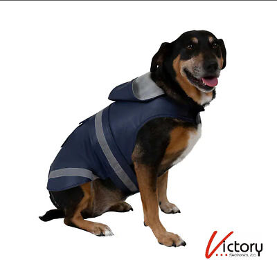 NEW Eddie Bauer Pet Rain Coat Navy Blue 1641447 Extra Large XL
