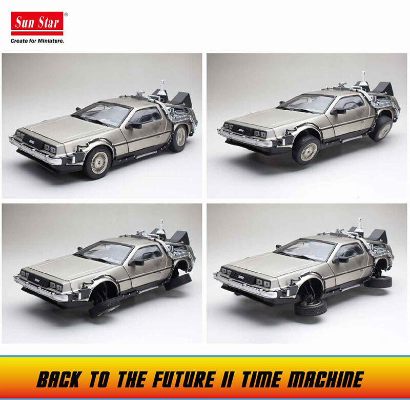 【箱付き・欠品無し】サンスター DeLorean 1/18 スケール ミニカー Sunstar 1/18 DeLorean DMC-12 Diecast Model Car Back to