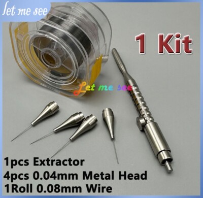 6pc/kit Dental Root Canal File Extractor Endo Broken Files Removal System + Wire