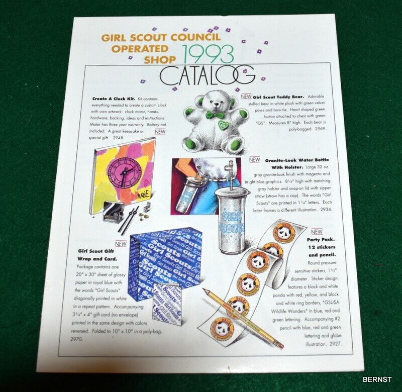 1993 GIRL SCOUT EQUIPMENT CATALOG - COUNCIL OPERATED SHOP