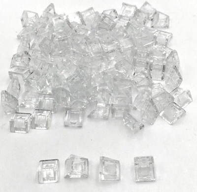 Lego 100 New Trans-Clear Slope Sloped 30 1 x 1 x 2/3 Parts