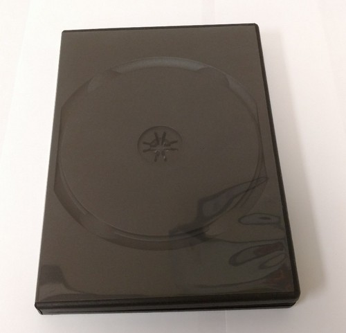 NEW! 1 Double Disc DVD Case with Tray 14mm Black - Holds 2 discs - Two Dual