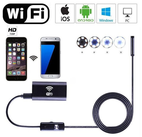 5M WiFi Endoskop USB Inspektionskamera für iOS Android Handy PC Durchmesser 8mm