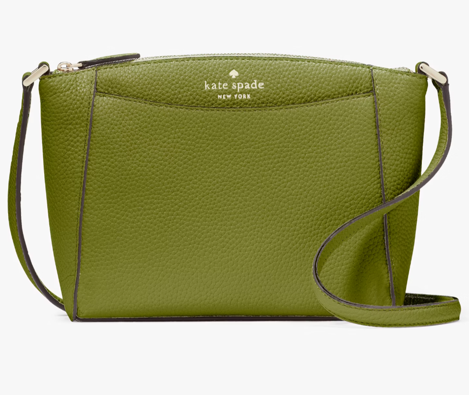 Kate Spade Monica Crossbody Bag Military Green Leather Purse