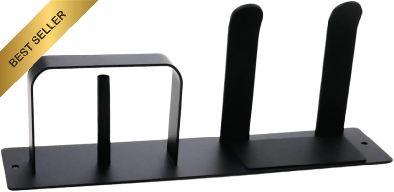 Black Hair Dryer Stand, Wall-Mounted Hair Dryer Station Accessories, Bathroom Ha