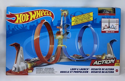 New Hot Wheels ACTION Loop & Launch Set includes 1x Car Over