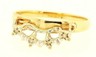 Diamond & 9ct Yellow Gold Accent Ring Fine Wedding Jewellery Band Size N-1.JPG