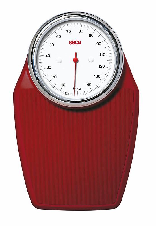 Seca colorata 760 mechanische Personenwaage Waage Farbe: weinrot 150kg / 1kg