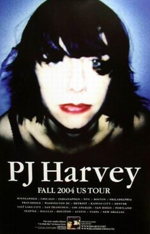 PJ HARVEY fall U.S. 2004 promotional tour poster Flawless NEW old stock