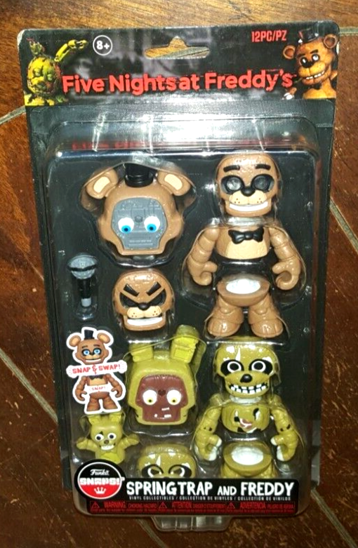 Five Nights of Freddy's 12pc SPRING TRAP & FREDDY Snaps Vinyl Figures (2022)