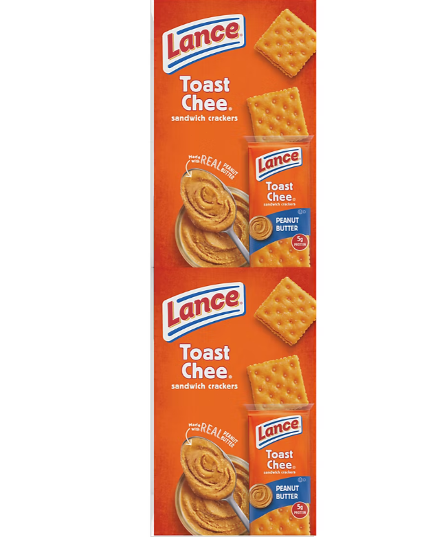 Lance Toast Chee Peanut Butter and Cheese Crackers, 40 pks (NO SHIP TO CA)