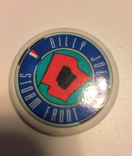 Billy Joel Storm Front 1989 Badge Pin Vintage