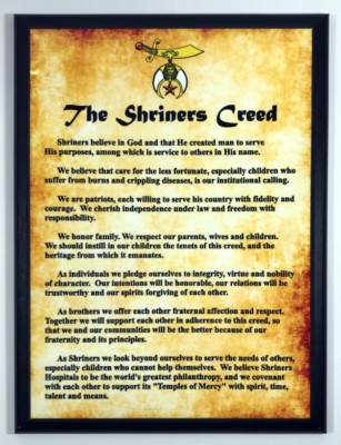 置物 Creed Shriner's Creed Full Color Plaque (SHRCR-912) | eBay