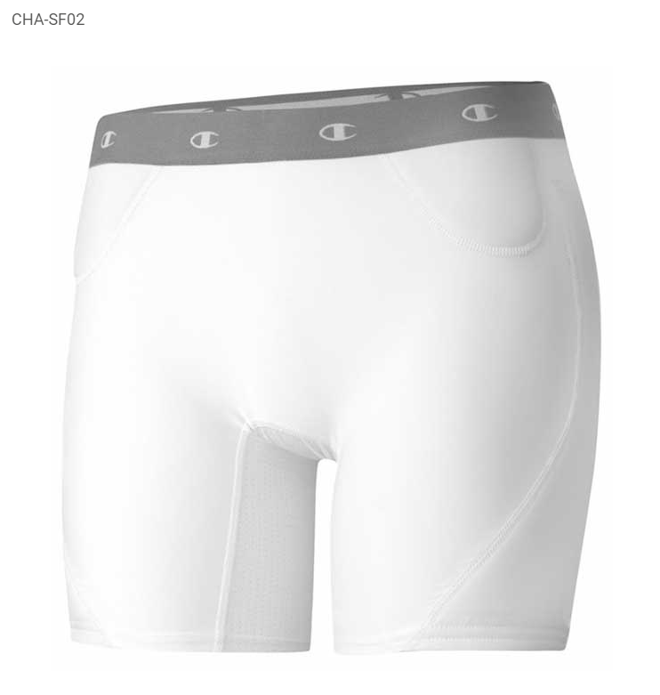 Champion Fortify Softball Compression Short, White BS08