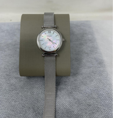 Fossil Women's Carlie Mini Quartz Stainless Steel Mesh Three-Hand Watch ES4432