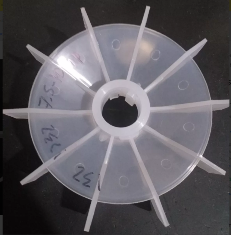 WEG motor Fan Ventilator SUBSTITUTE 10 blades OD 6.5" x 1.125" ID NOT ORIGINAL