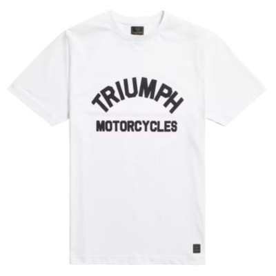 Triumph Motorcycle Burnham Arch Logo Tee White MTSS20008