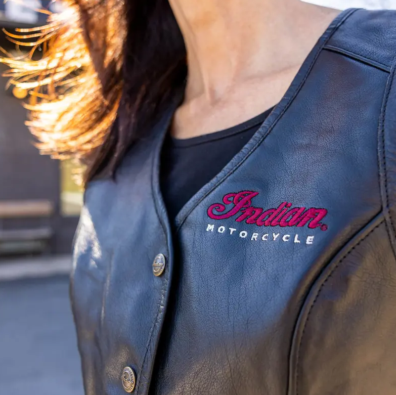 Pre-owned Indian Motorcycle Women's Lindy Vest Black 2862739