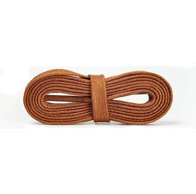 Light Brown Flat Waxed Replacement Shoe Laces Mens Work Casual Boot Dress Hiking