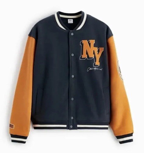 ZARA men's パッチ　ボンバージャケット　レーシングジャケット ZARA men's パッチ ボンバージャケット レーシングジャケット