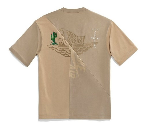 Pre-owned Jordan Travis Scott Cactus Jack X  T-shirt Khaki Desert All Sizes Available In Brown