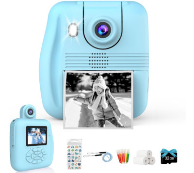 Kids Camera Instant Print - Instant Print Camera for Kids, Inkless Camera Instan