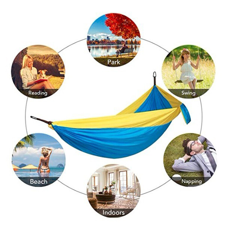 Camping Hammock Parachute w/Compass for Outdoor Camping and  Home yard