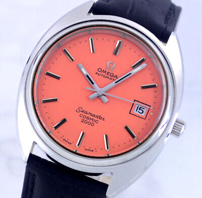 OMEGA SEAMASTER COSMIC2000 AUTO DATE CAL1012 SALMON DIAL MEN'S WATCH