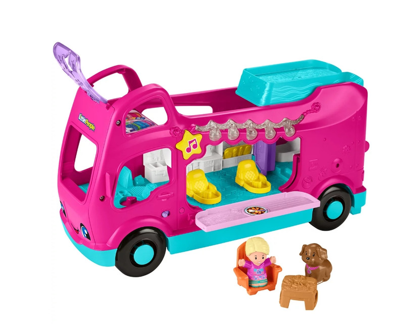 Fisher-Price Barbie Little Dreamcamper RV Playset with Music, Lights and