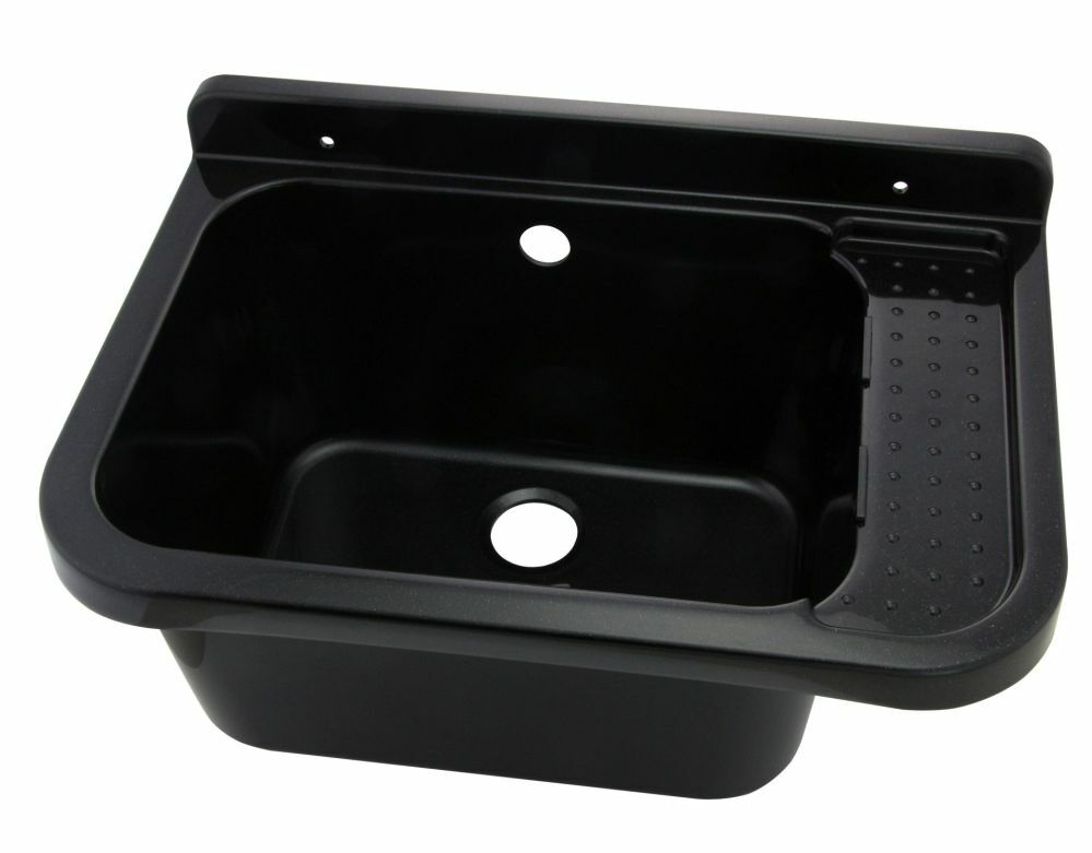 Ausgussbecken schwarz Waschbecken Garagen