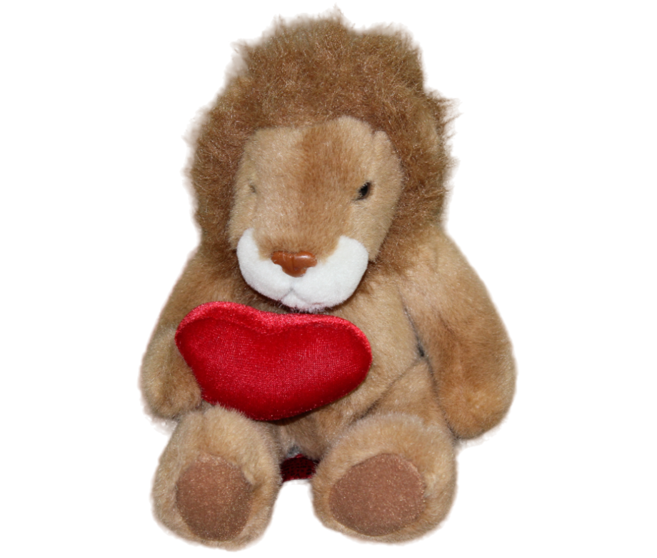 Russ Target Valentines Day Lion Heart Plush Stuffed Animal Small Toy 6