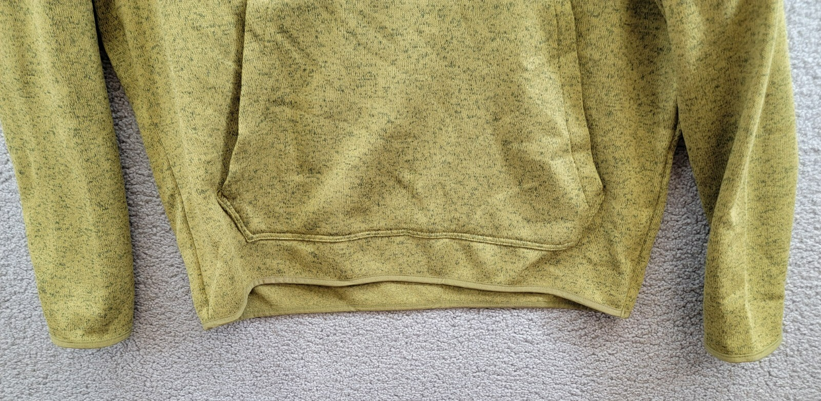 BASS OUTDOOR Regular-Fit Mixed-Media 1/4-Snap Hoodie Men's L Fir Green Heather - Picture 4 of 17