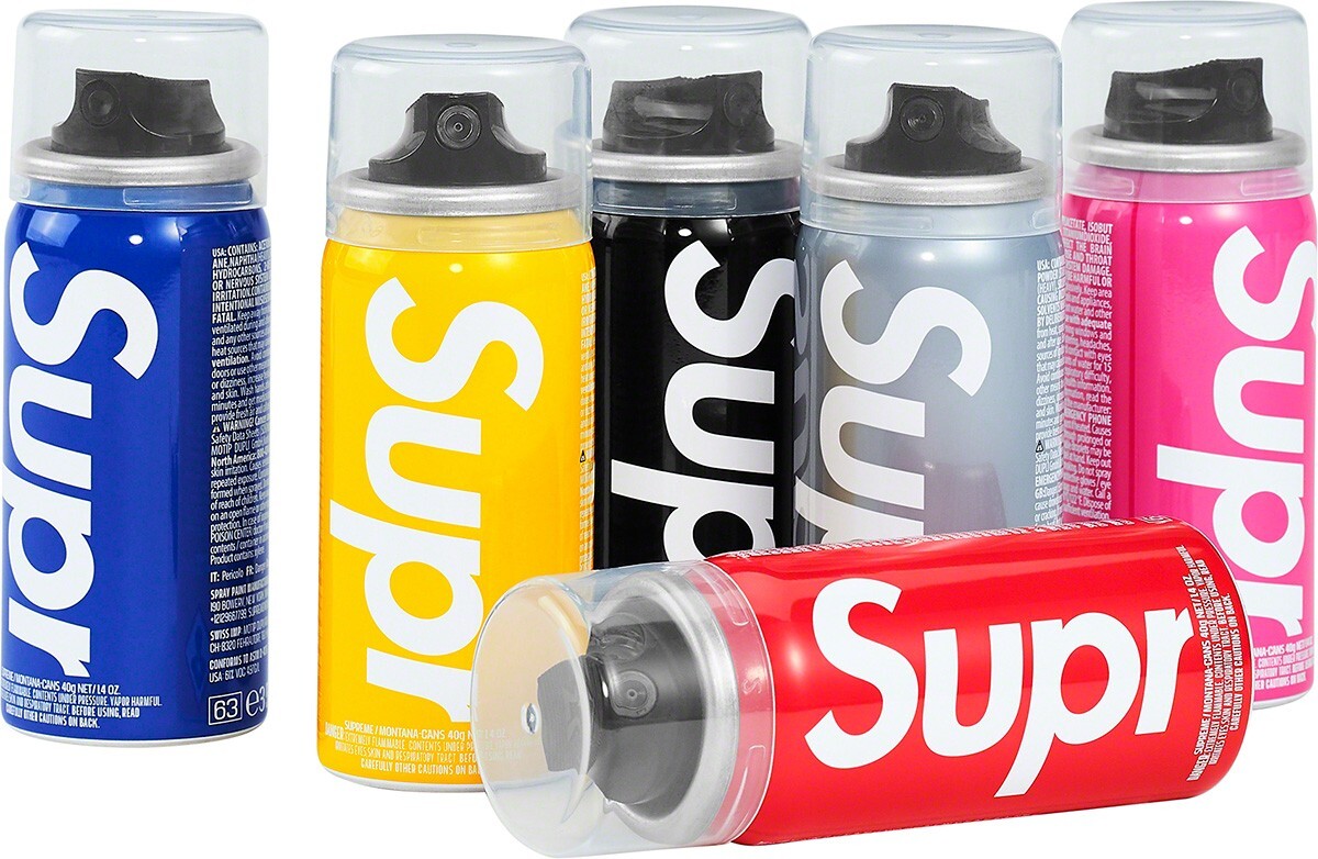 Supreme 2点セット マジック スプレー缶 Montana Cans Supreme Montana Cans Mini Can Set Spray Paint Graffiti SS21