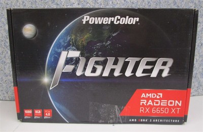 AMD RADEON PowerColor Fighter RX 6650 XT GPU 8GB GDDR6 3xDP 1xHDMI NEW OB