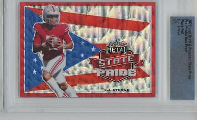 2022 Pro Set Draft and Prospect Proof Wave Red C.J. Stroud 1/1 RC Rookie
