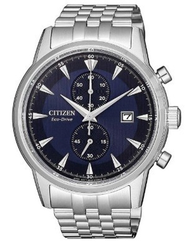 Pre-owned Citizen Ca7001-87l Eco-drive Stainless Steel Blue Dial Watch