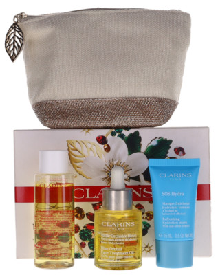 Nature's Treasure Collection By Clarins For Women 3PCS SET (1.0+1.7+0.5)oz New