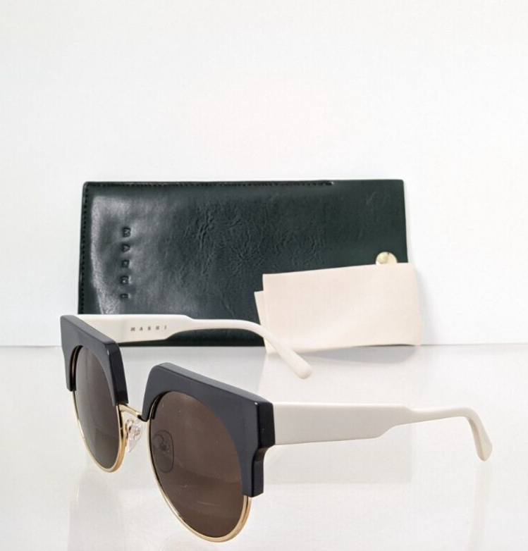 MARNI ラウントフレムサンクラス ME602S 200 MARNI New Sunglasses Cateye Dark Grey Gold Brown ME602S 021