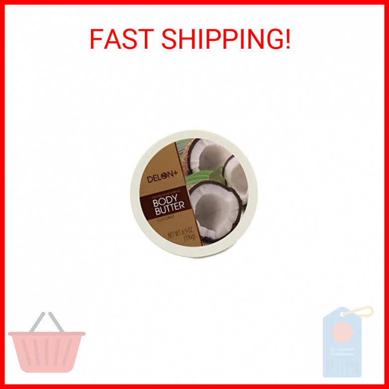 DELON Intense Moisturizing Body Butter, 6.9 Oz (Single) (Coconut)