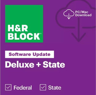 H&R Block Tax Software Update 2024-2023-2022-2021-2020-2019-2018 or 2017 PC/MAC