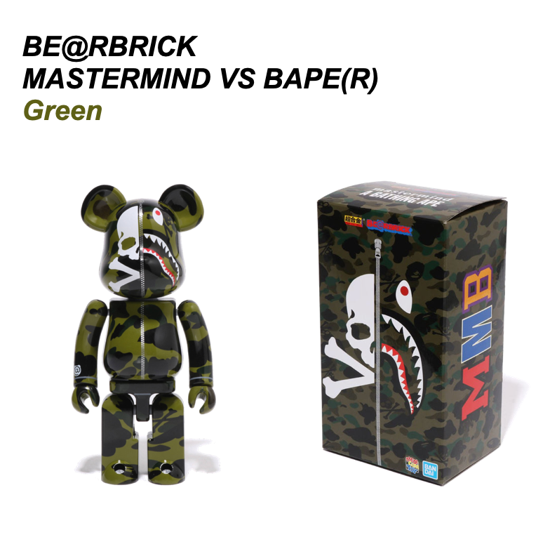 mastermind JAPAN - 超合金 BE@RBRICK MASTERMIND VS BAPE(R)GREEN s-l400.jpg